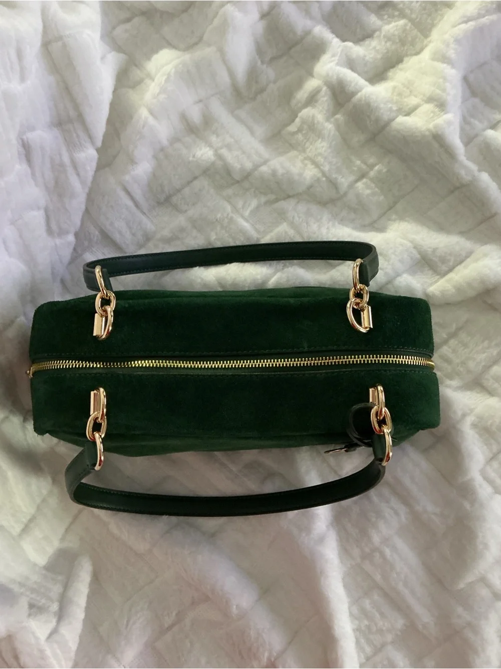 Michael Kors Cecily Medium Suede Shoulder Bag - Moss